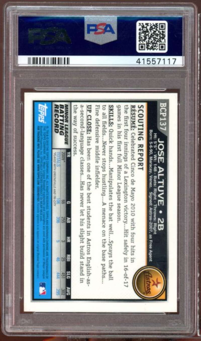 Amazon.com: Jose Altuve Rookie Card 2010 Bowman Chrome